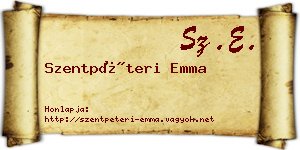 Szentpéteri Emma névjegykártya