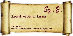 Szentpéteri Emma névjegykártya
